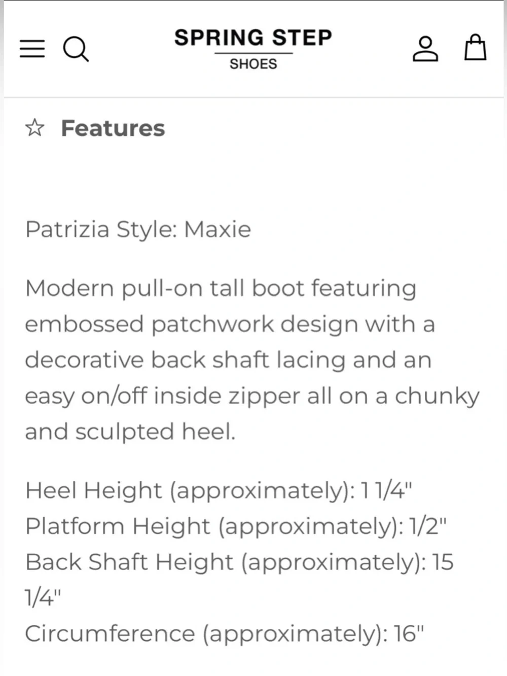 Patrizia by SpringStep Maxie Dark Gray Over the Knee Boots size 40